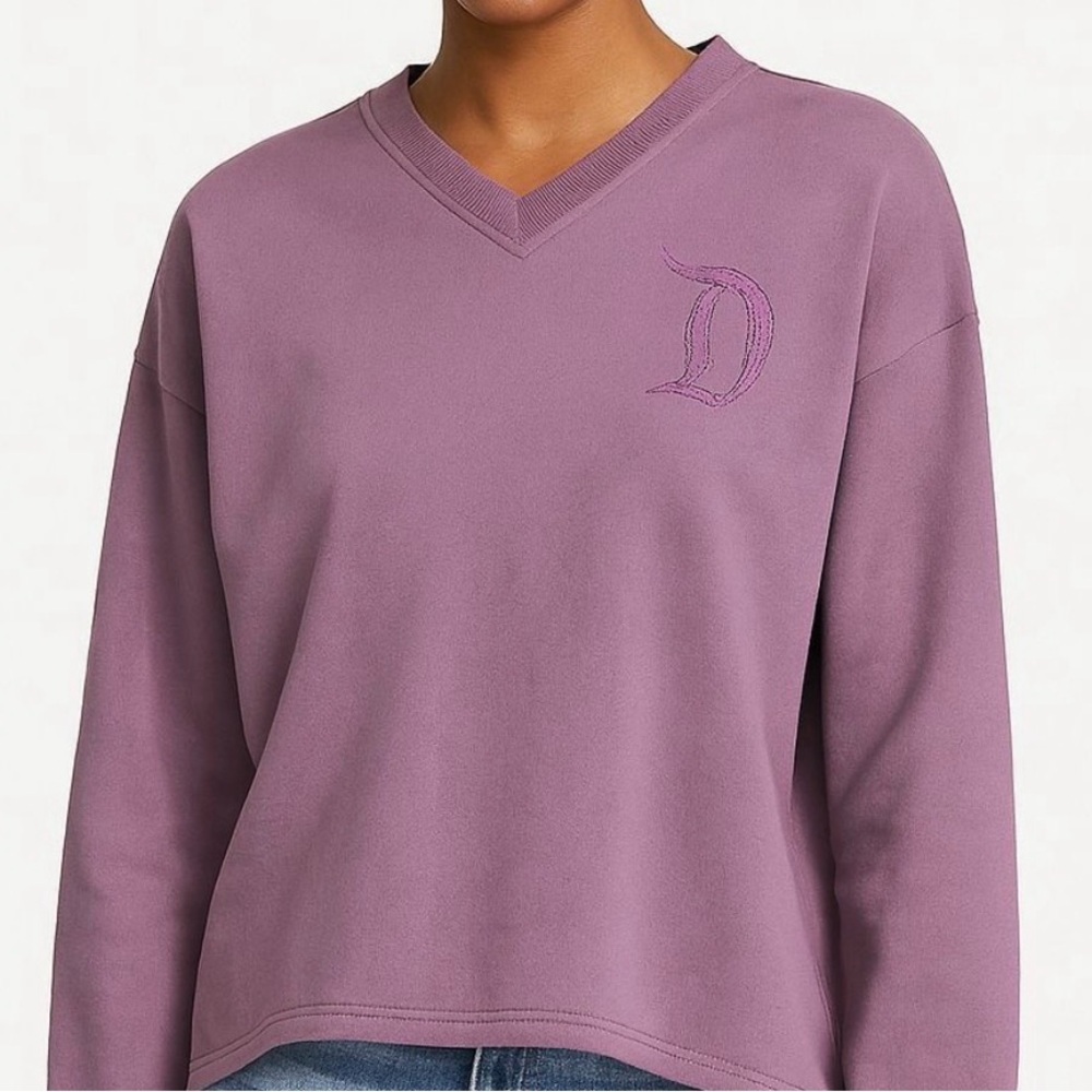 Disney Purple V-Neck Sweatshirt